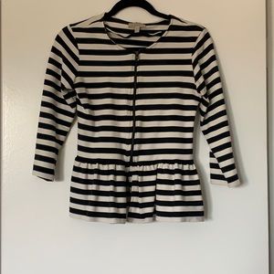 Zara striped peplum jacket